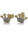 copie de boucles d'oreilles libellule en or 14 carats 585 avec zircons cec015y