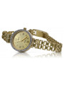 Italienische gelbe 14k goldene Damenuhr Geneve lw027y