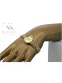 Italienische gelbe 14k goldene Damenuhr Geneve lw027y