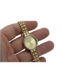 Italienische gelbe 14k goldene Damenuhr Geneve lw027y