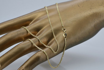 Goldkette 14k 585 Gelbgold Italienischer Fuchsschwanz cc035y