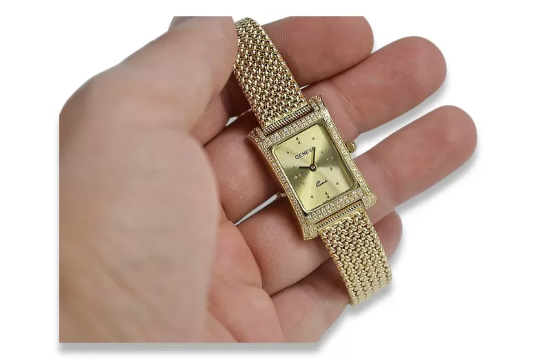 Reloj de oro para hombre Geneve ★ zlotychlopak.pl ★ Pureza de oro 585 333 Precio bajo!