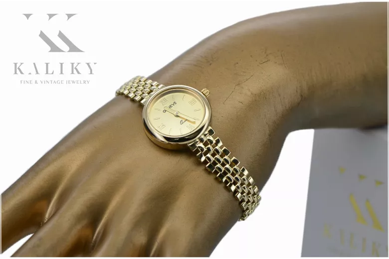 копія жіночого годинника Gorgeous Geneve 14k Gold Lw011ydb