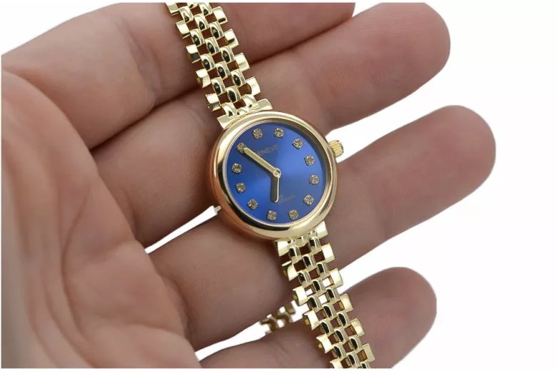 copie de la magnifique montre pour femme en or 14 carats Geneve Lw011ydb