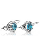 Russe soviétique argent 925 Alexandrite Rubis Émeraude Saphir Aigue-marine Zircon ... Boucles d’oreilles vec062s