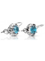 Vintage 925 Silver aquamarine earrings vec062s