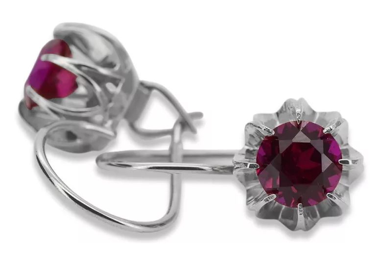 Rusă sovietică de argint 925 Alexandrite Ruby Smarald Safir Acvamarina Zircon ... cercei vec062s