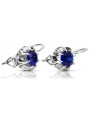 Vintage 925 Silver sapphire earrings vec062s