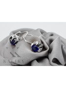 Vintage 925 Silver sapphire earrings vec062s