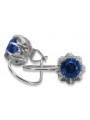 Vintage 925 Silver sapphire earrings vec062s