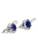 Vintage 925 Silver sapphire earrings vec062s