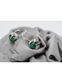 Vintage 925 Silver emerald earrings vec062s