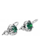 Vintage 925 Silver emerald earrings vec062s