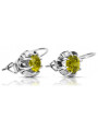 Vintage 925 Silver peridot earrings vec062s