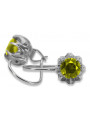 Vintage 925 Silver peridot earrings vec062s