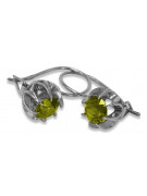 Vintage 925 Silver peridot earrings vec062s