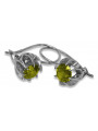 Vintage 925 Silver peridot earrings vec062s