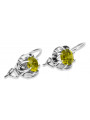 Vintage 925 Silver peridot earrings vec062s