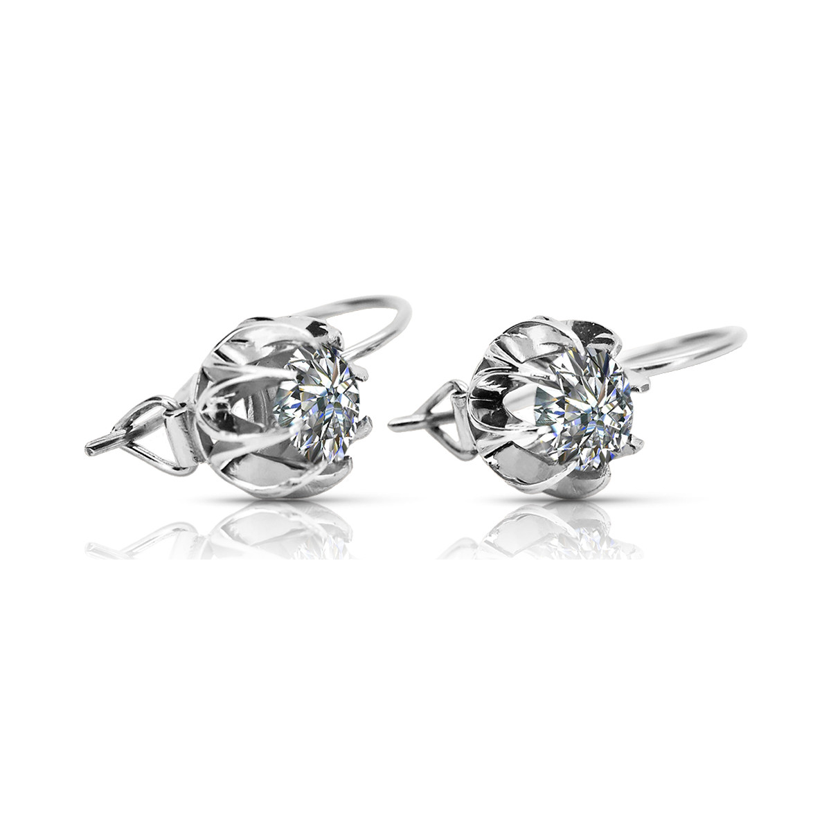 Russe soviétique argent 925 Alexandrite Rubis Émeraude Saphir Aigue-marine Zircon ... Boucles d’oreilles vec062s