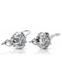 Vintage 925 Silver zircon earrings vec062s