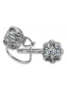 Vintage 925 Silver zircon earrings vec062s