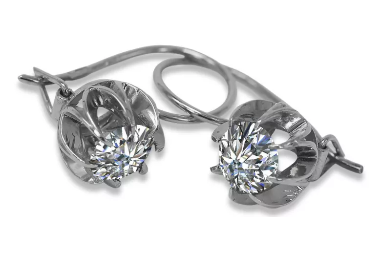 Russe soviétique argent 925 Alexandrite Rubis Émeraude Saphir Aigue-marine Zircon ... Boucles d’oreilles vec062s