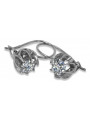 Vintage 925 Silver zircon earrings vec062s