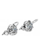 Vintage 925 Silver zircon earrings vec062s