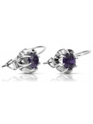 Russe soviétique argent 925 Alexandrite Rubis Émeraude Saphir Aigue-marine Zircon ... Boucles d’oreilles vec062s