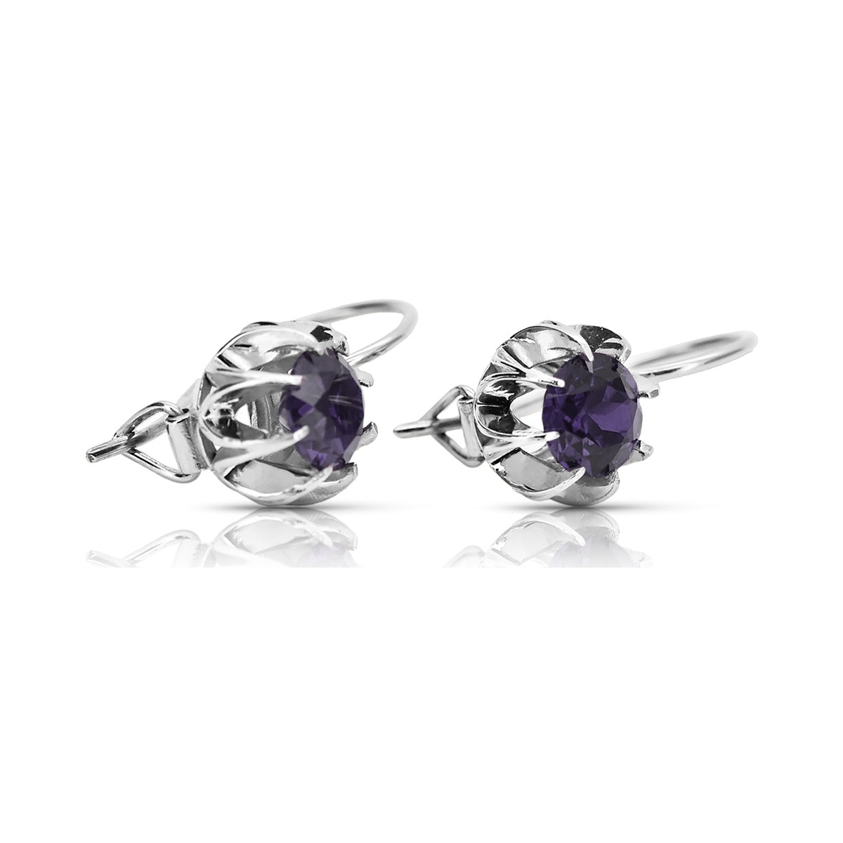 Vintage 925 Silver Alexandrite earrings vec062s