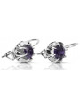 Russe soviétique argent 925 Alexandrite Rubis Émeraude Saphir Aigue-marine Zircon ... Boucles d’oreilles vec062s