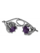 Russe soviétique argent 925 Alexandrite Rubis Émeraude Saphir Aigue-marine Zircon ... Boucles d’oreilles vec062s