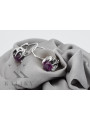 Vintage 925 Silver amethyst earrings vec062s