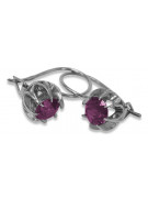 Russe soviétique argent 925 Alexandrite Rubis Émeraude Saphir Aigue-marine Zircon ... Boucles d’oreilles vec062s