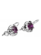 Russe soviétique argent 925 Alexandrite Rubis Émeraude Saphir Aigue-marine Zircon ... Boucles d’oreilles vec062s