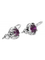 Vintage 925 Silver amethyst earrings vec062s