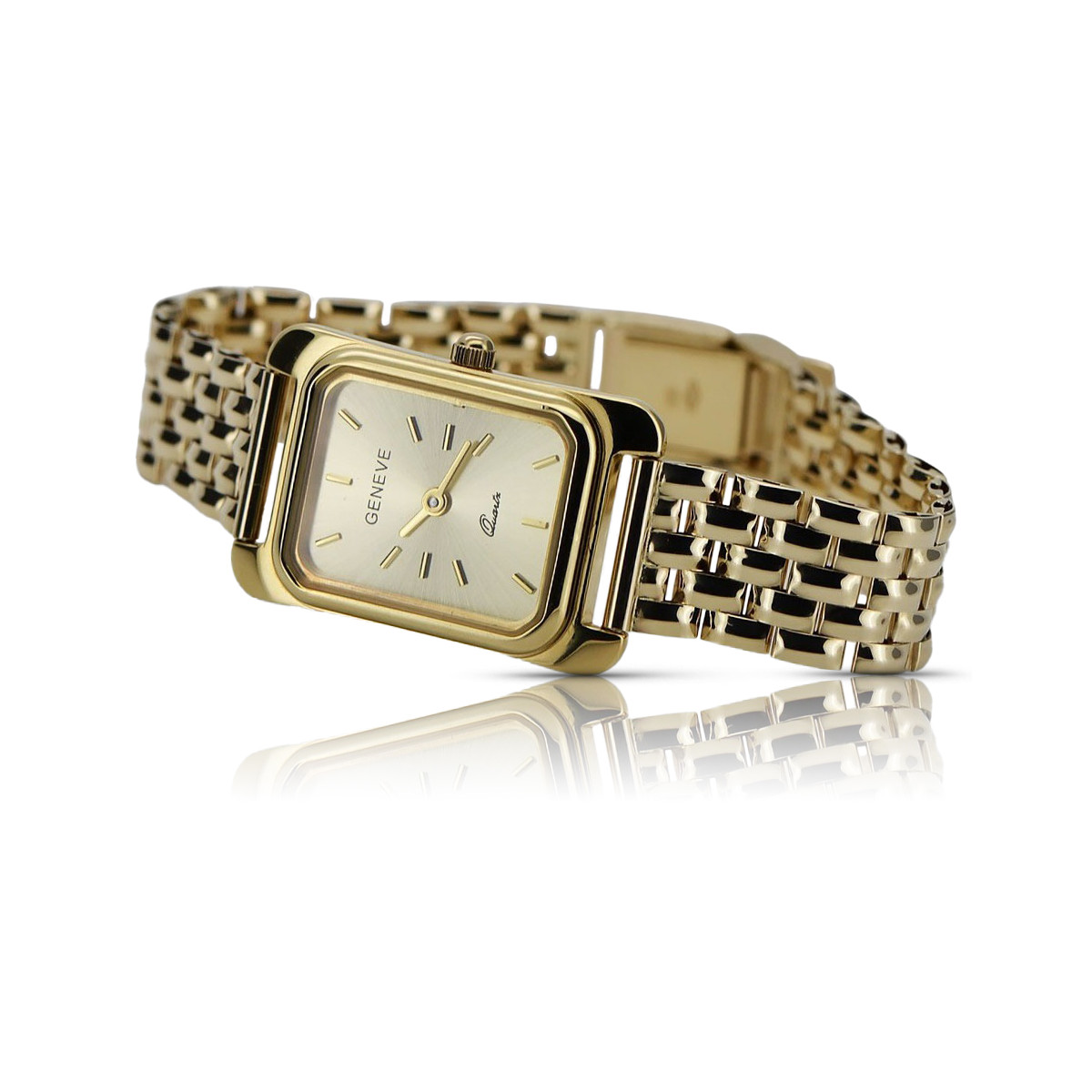 Gold men's watch Geneve ★ zlotychlopak.pl ★ Gold purity 585 333 Low Price!