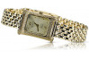 Жовтий 14k 585 золотий наручний годинник Lady Geneve lw002ydg&lbw004y