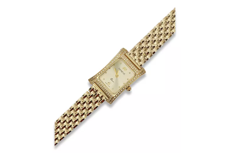 Reloj de oro para hombre Geneve ★ zlotychlopak.pl ★ Pureza de oro 585 333 Precio bajo!