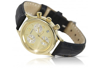 Reloj de oro para hombre Geneve ★ zlotychlopak.pl ★ Pureza de oro 585 333 Precio bajo!