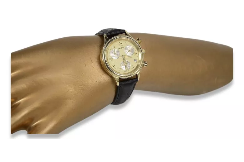 Reloj de oro para hombre Geneve ★ zlotychlopak.pl ★ Pureza de oro 585 333 Precio bajo!