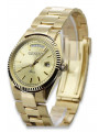 Herren-Golduhr mit Armband 14k Geneve mw013ydy&mbw017y