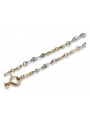 cadena Oro 14k 585 bicolor diamante italiano Fantazy cct004yw