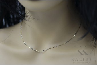 kopie der Goldkette 14k 585 zweifarbiger italienischer Diamant Fantazy cct004yw