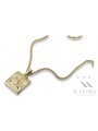 copie medalion de aur Bozia 14k 585 cu lant pm001y&cc036y