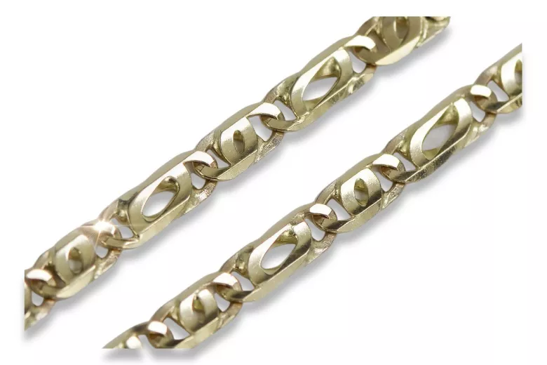 Italian yellow 14k gold diamond cut bracelet cb021y