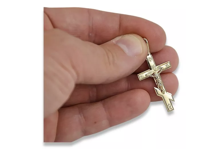 Gold Orthodoxe Kreuz ★ russiangold.com ★ Gold 585 333Niedriger Preis