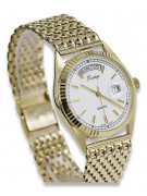 Gold men's watch Geneve ★ zlotychlopak.pl ★ Gold purity 585 333 Low Price!