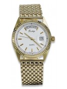 Gold men's watch Geneve ★ zlotychlopak.pl ★ Gold purity 585 333 Low Price!