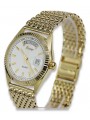 Gold men's watch Geneve ★ zlotychlopak.pl ★ Gold purity 585 333 Low Price!